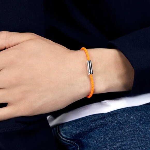 Le Gramme Other - Le Gramme Orange ‘Le 7g’ NATO Bracelet - size 21